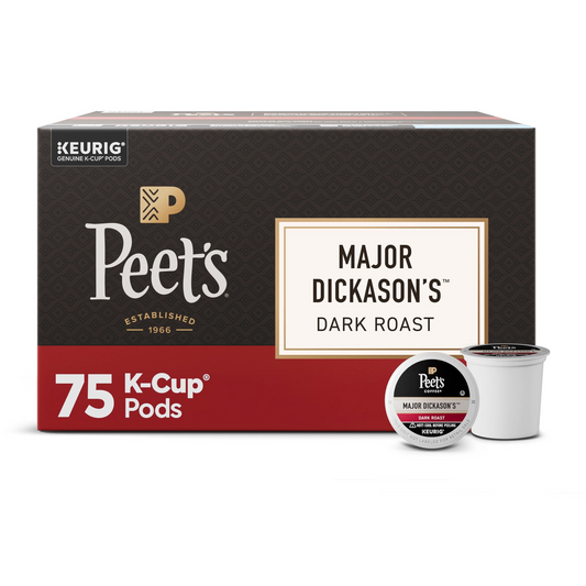 Peet's Coffee Major Dickason's Blend Dark Roast Pods (K-Cup) - 75 ct