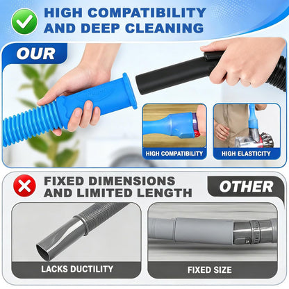 PetOde Dryer Vent Cleaner Kit - Vacuum Hose Attachment & Brush - 2 Pieces