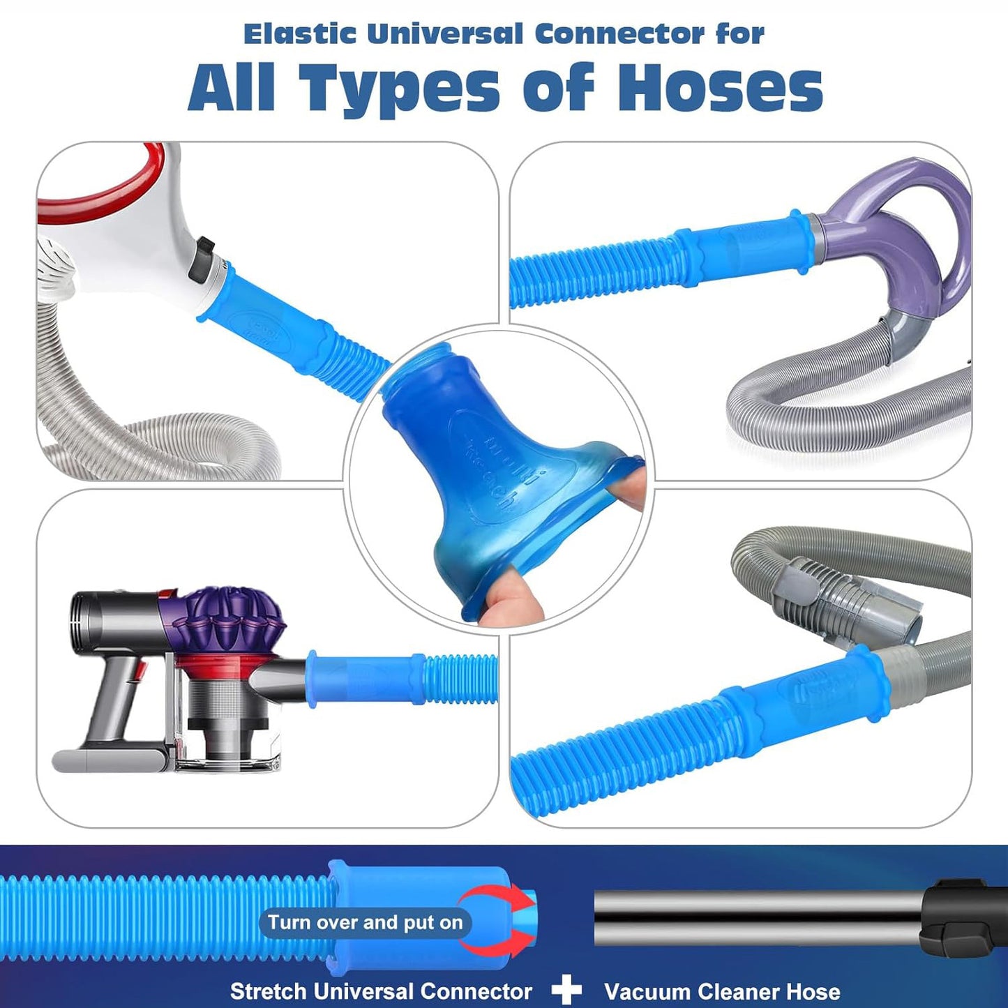 PetOde Dryer Vent Cleaner Kit - Vacuum Hose Attachment & Brush - 2 Pieces