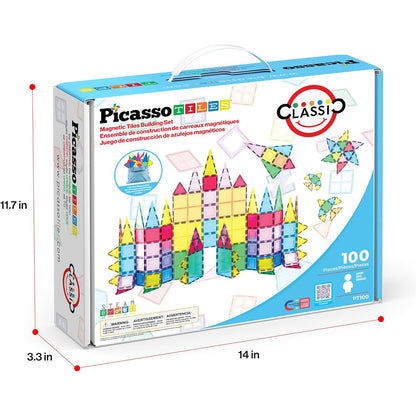 PicassoTiles 피카소타일 100피스 자석 빌딩 타일 세트