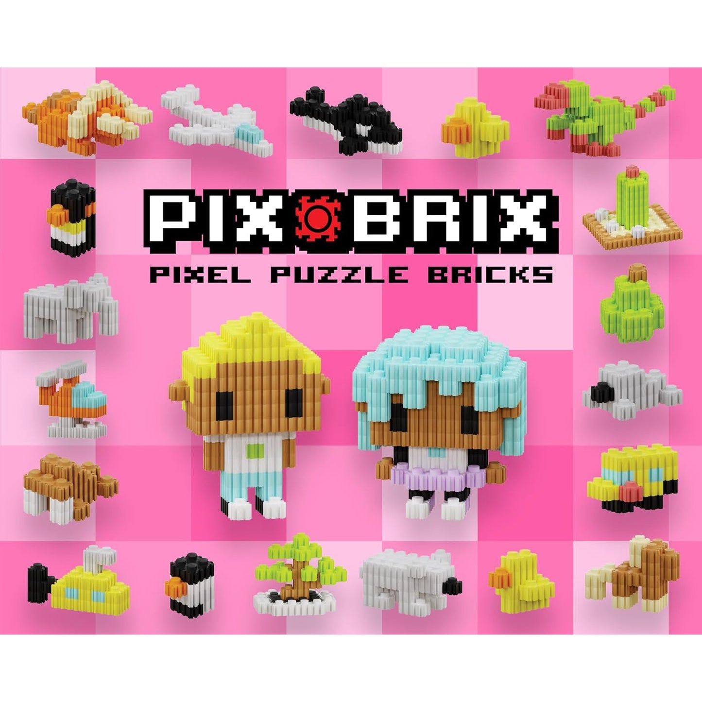 Pix Brix 픽스 브릭스 픽셀 아트 키트 1500피스 (12색 라이트 팔레트)
