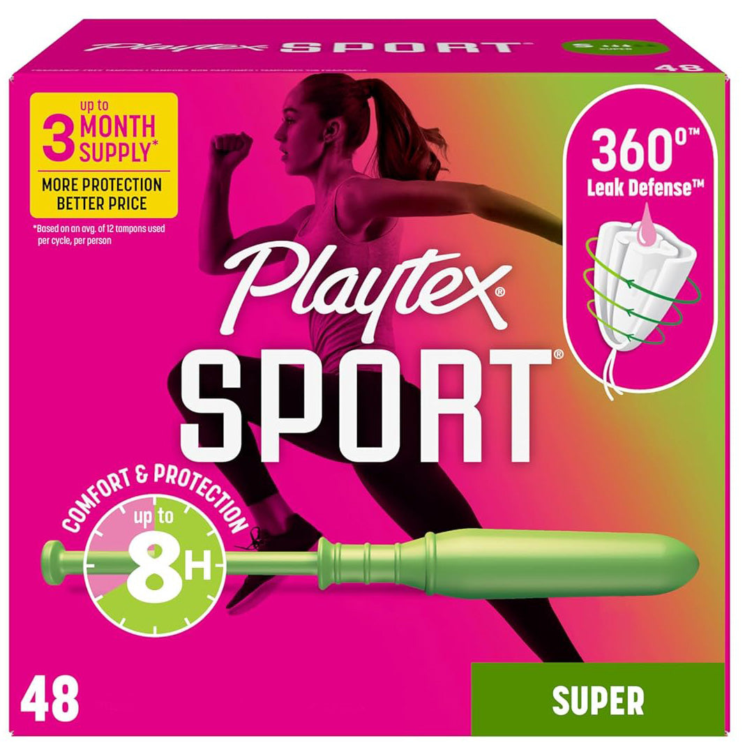 Playtex 플레이텍스 스포츠 탐폰 Super — 양 많은 날을 위한 360° 보호