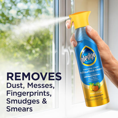 Pledge Antibacterial Multisurface Cleaner Spray - Citrus - 9.7 fl oz (287mL) × 3 Bottles