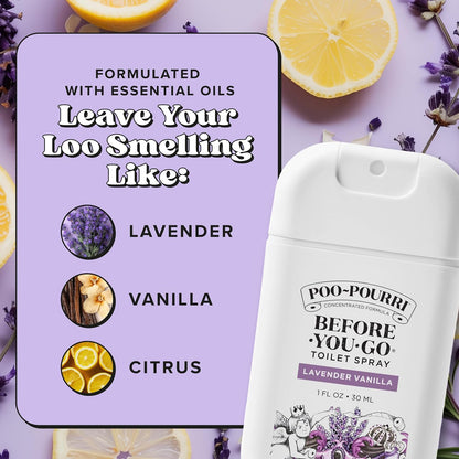 Poo-Pourri Before-You-Go Pocket Toilet Spray - Spring Variety - 1 fl oz (30mL) × 3 Bottles