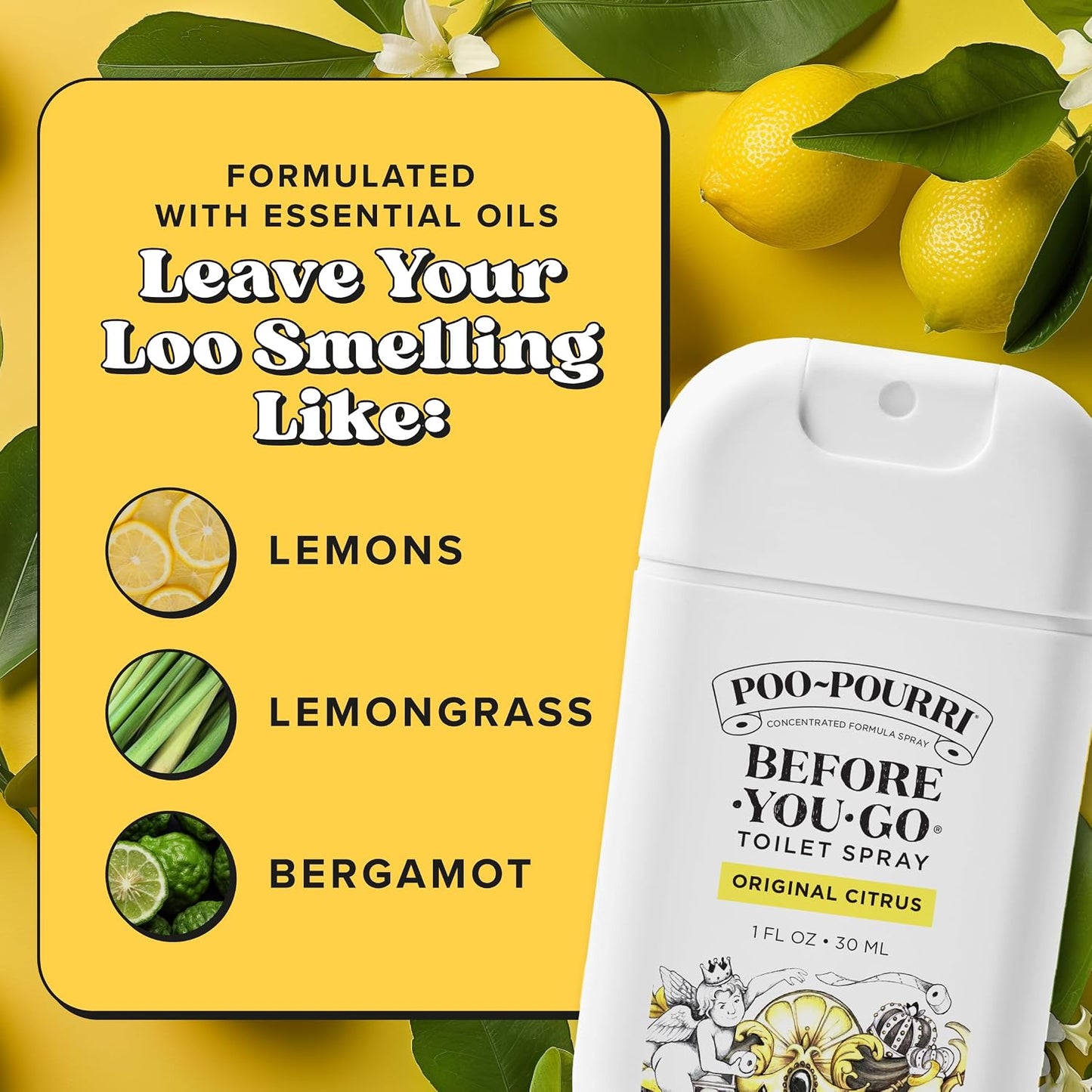 Poo-Pourri Before-You-Go Pocket Toilet Spray - Spring Variety - 1 fl oz (30mL) × 3 Bottles