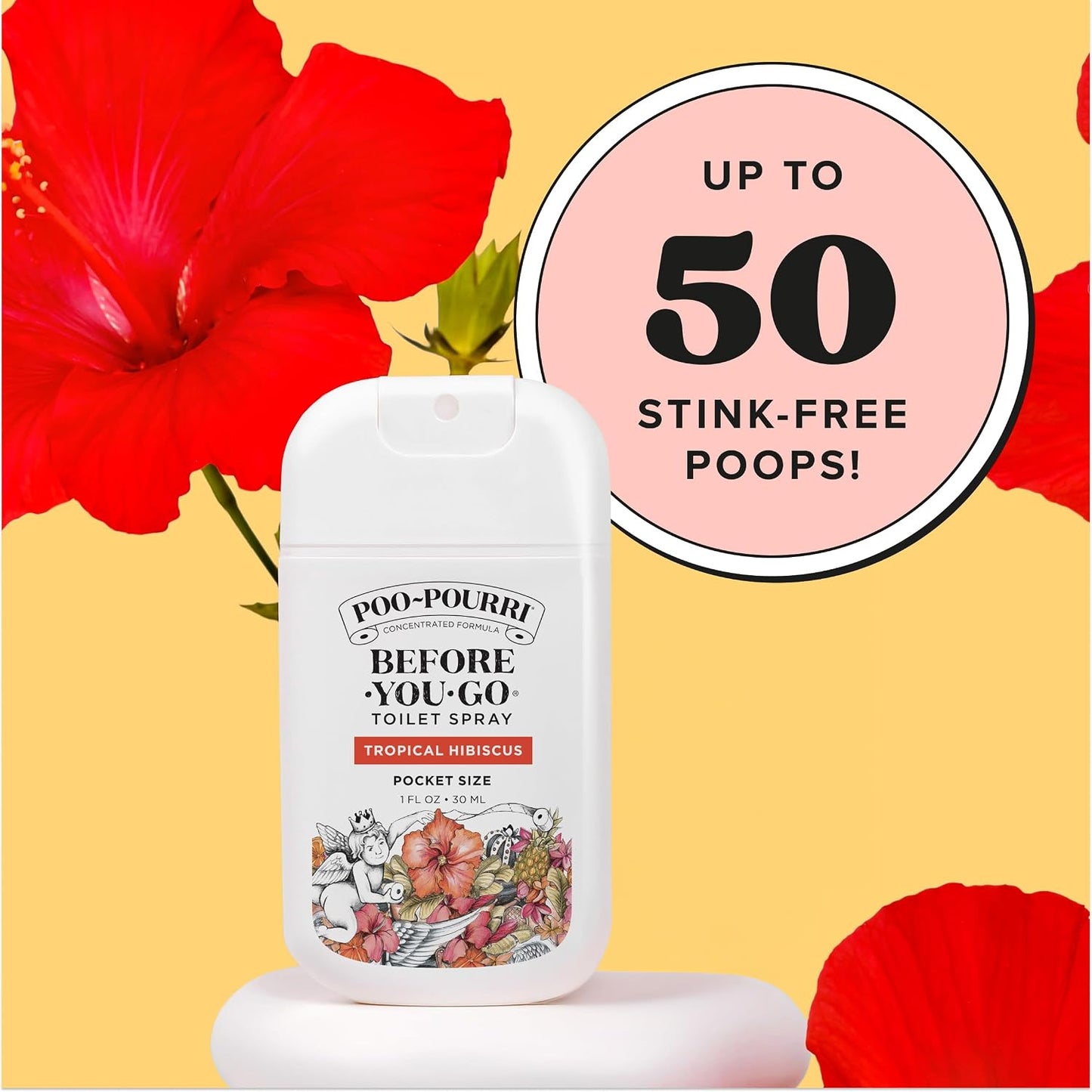Poo-Pourri Before-You-Go Pocket Toilet Spray - Spring Variety - 1 fl oz (30mL) × 3 Bottles