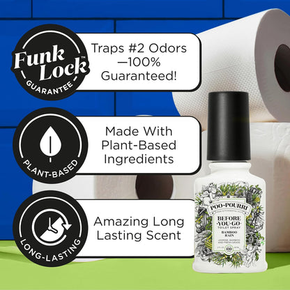 Poo-Pourri 푸푸리 변기 탈취 스프레이 - 뱀부 레인 - 59mL (2 fl oz)