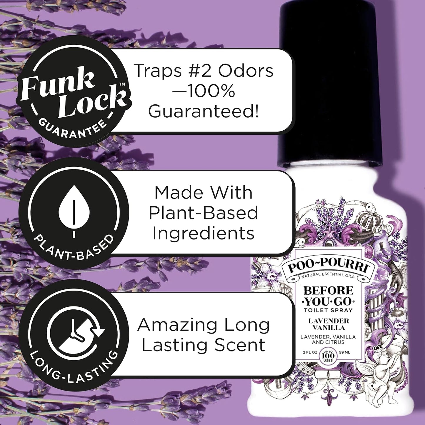 Poo-Pourri Before-You-Go Toilet Spray - Lavender Vanilla - 4 fl oz (118mL)
