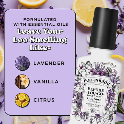 Poo-Pourri Before-You-Go Toilet Spray - Lavender Vanilla - 4 fl oz (118mL)