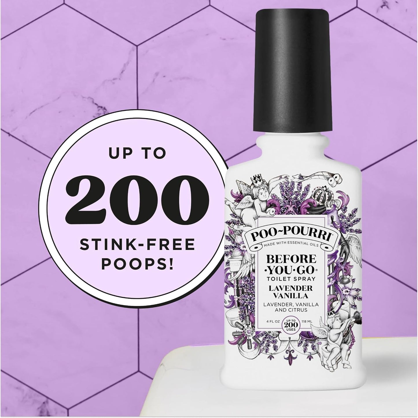 Poo-Pourri Before-You-Go Toilet Spray - Lavender Vanilla - 4 fl oz (118mL)
