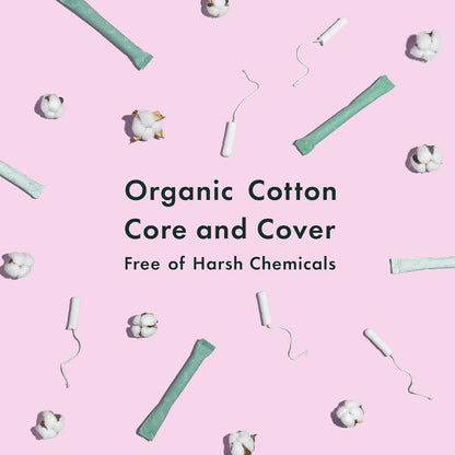 Rael Organic Cotton Core Tampons - Regular & Super - Cardboard Applicator - 36 Count