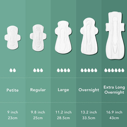 Rael Organic Cotton Cover Pads with Wings - Regular - Unscented - 56 Count