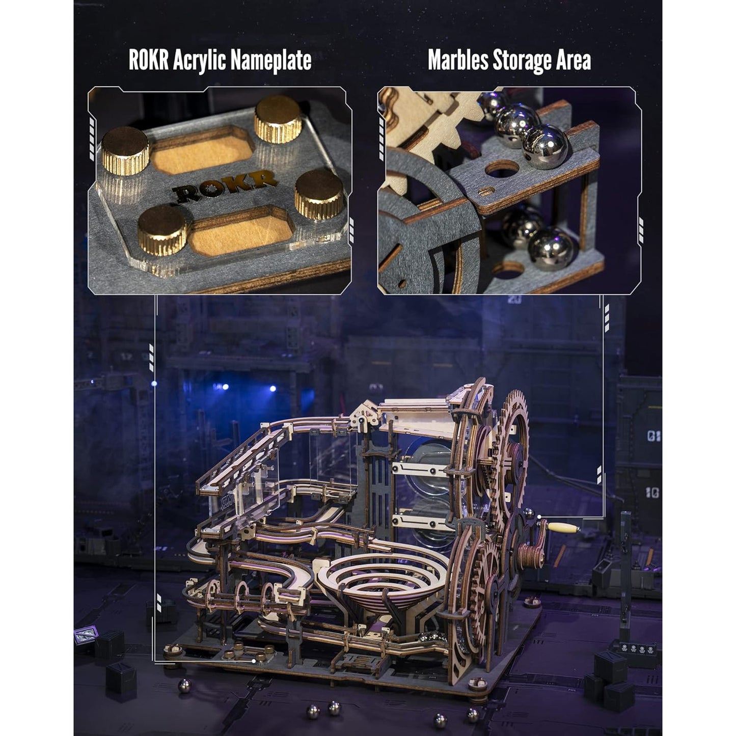 Robotime 로보타임 ROKR 마블 나이트 시티 3D 원목 마블 런 모델 빌딩 키트 LGA01 성인 공예