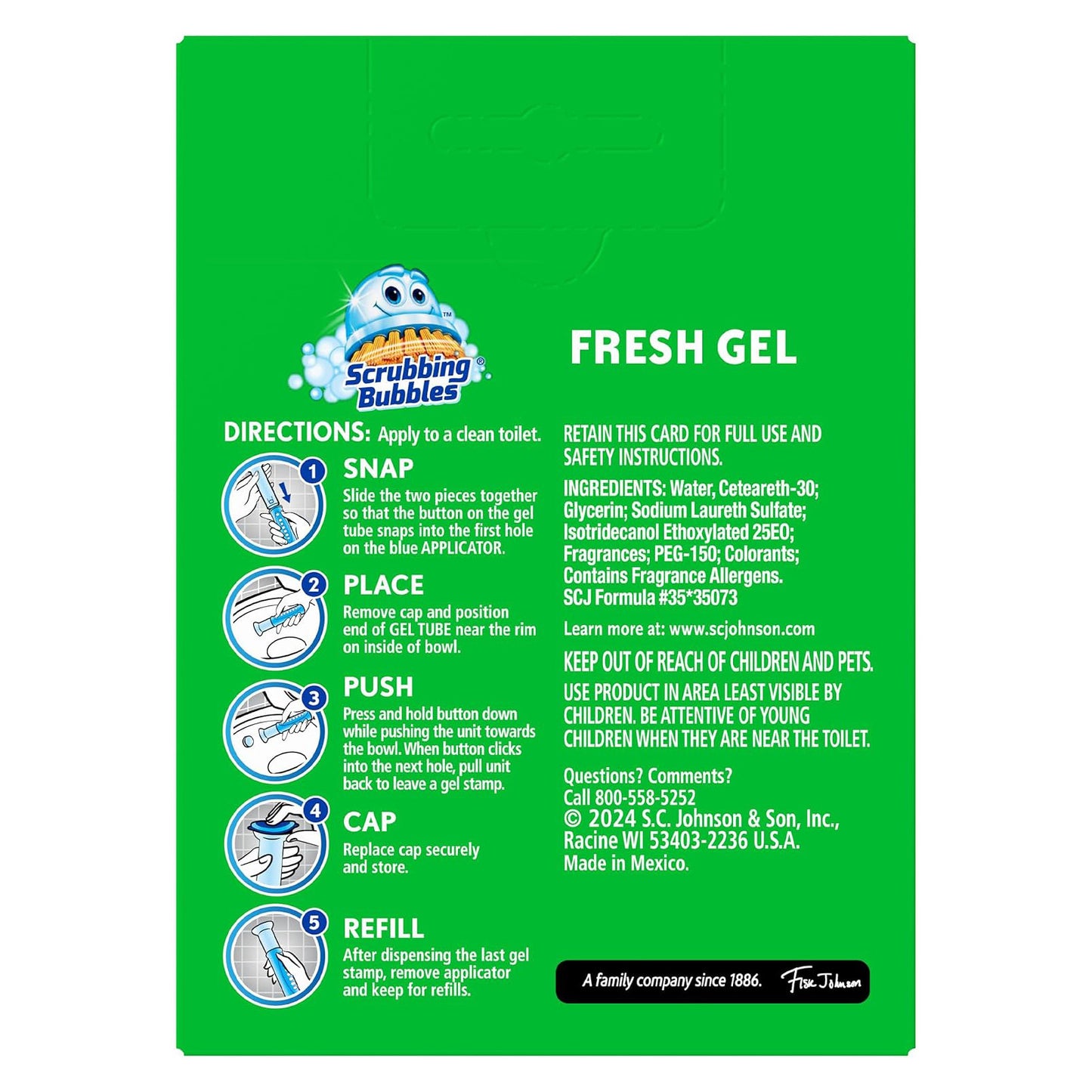 Scrubbing Bubbles Fresh Gel Toilet Bowl Cleaning Stamps - Rainshower - 9.72 fl oz (287mL)
