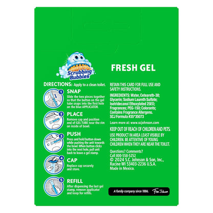 Scrubbing Bubbles Fresh Gel Toilet Bowl Cleaning Stamps - Rainshower - 9.72 fl oz (287mL)