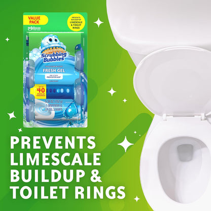 Scrubbing Bubbles Fresh Gel Toilet Bowl Cleaning Stamps - Rainshower - 9.72 fl oz (287mL)