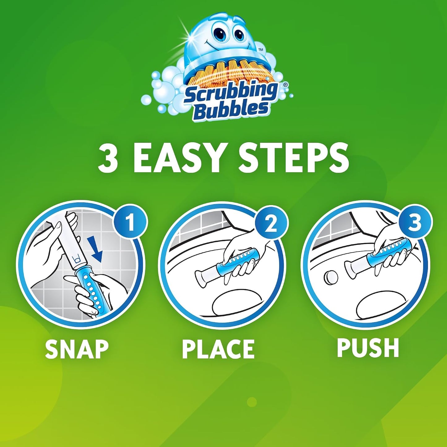 Scrubbing Bubbles Fresh Gel Toilet Bowl Cleaning Stamps - Rainshower - 9.72 fl oz (287mL)