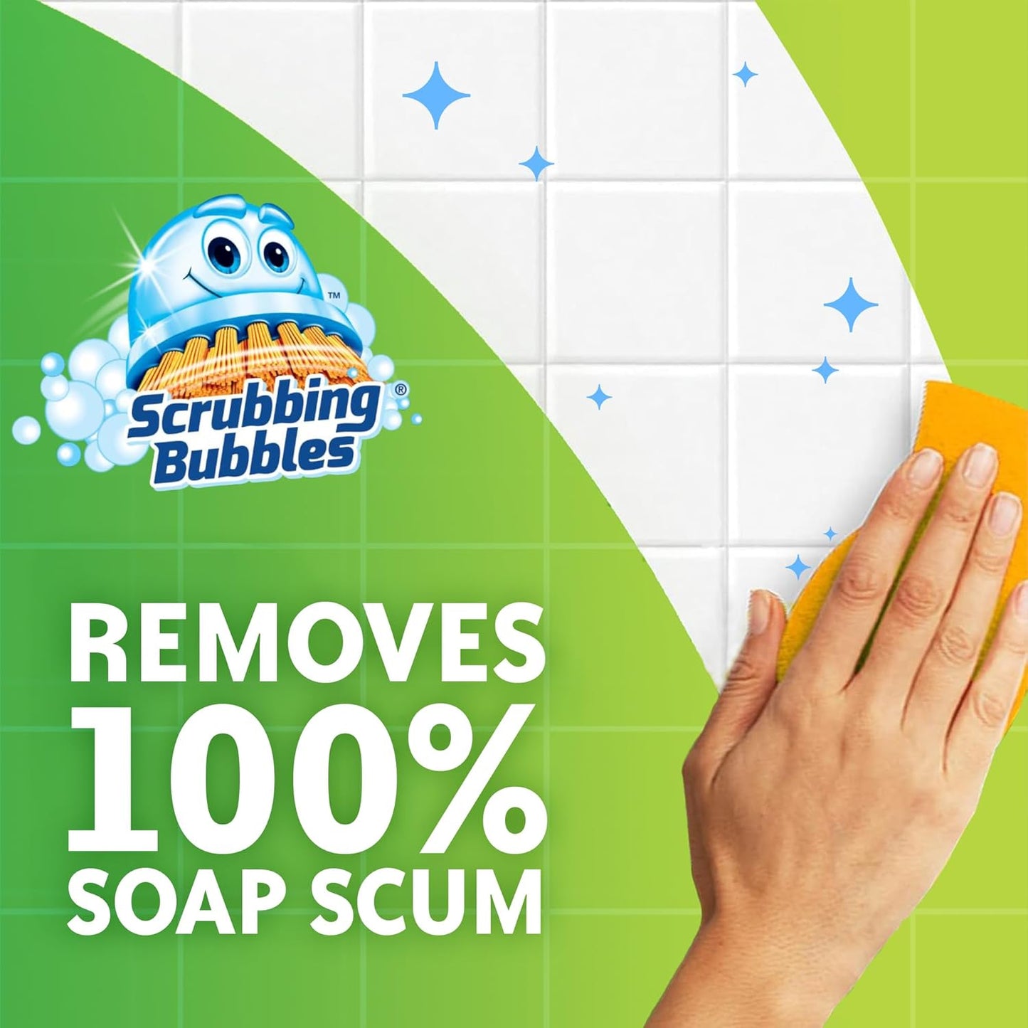 Scrubbing Bubbles 스크러빙 버블스 메가 욕실·샤워 포머 에어로졸 - 레인샤워 - 591mL (20 fl oz) × 2개