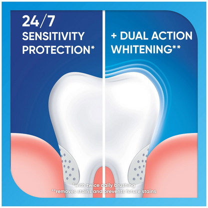 Sensodyne 센소다인 어드밴스드 화이트닝 치약 패밀리 4팩 24/7 시린이 보호·트리플 액션 화이트닝 (4 × 6.5oz)