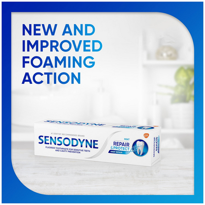 Sensodyne Repair & Protect for Sensitive Teeth Toothpaste — Family 5-Pack, Stannous Fluoride Formula (5 × 3.4 oz)
