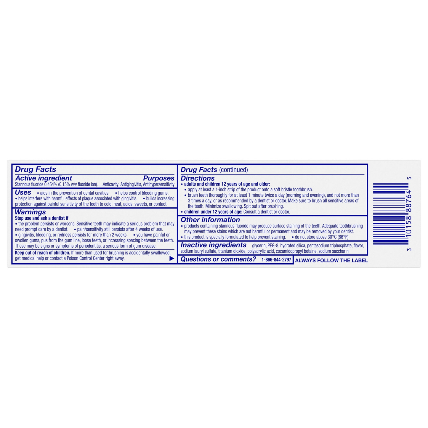 Sensodyne Sensitivity & Gum Toothpaste — Mint, for Sensitive Teeth + Antigingivitis Gum Care, Stannous Fluoride Formula (3.4 oz / 96.4 g)