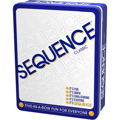 Sequence in a Tin — Five-in-a-Row Family Board Game