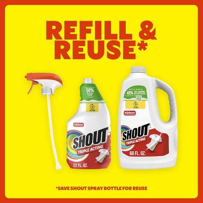 SHOUT 샤우트 얼룩 제거제 - 1774mL (60 fl oz)