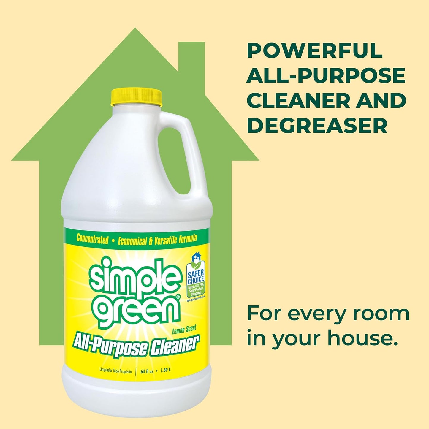 Simple Green 심플그린 다목적 세정제 - 레몬 - 1893mL (64 fl oz)