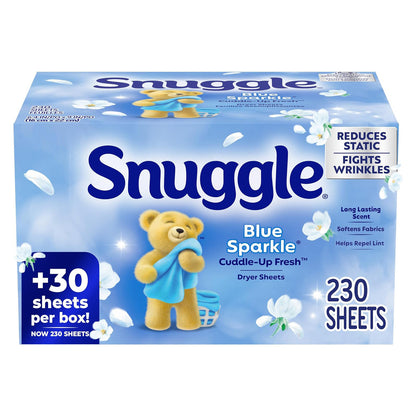 Snuggle Dryer Sheets - Blue Sparkle - 230 Sheets