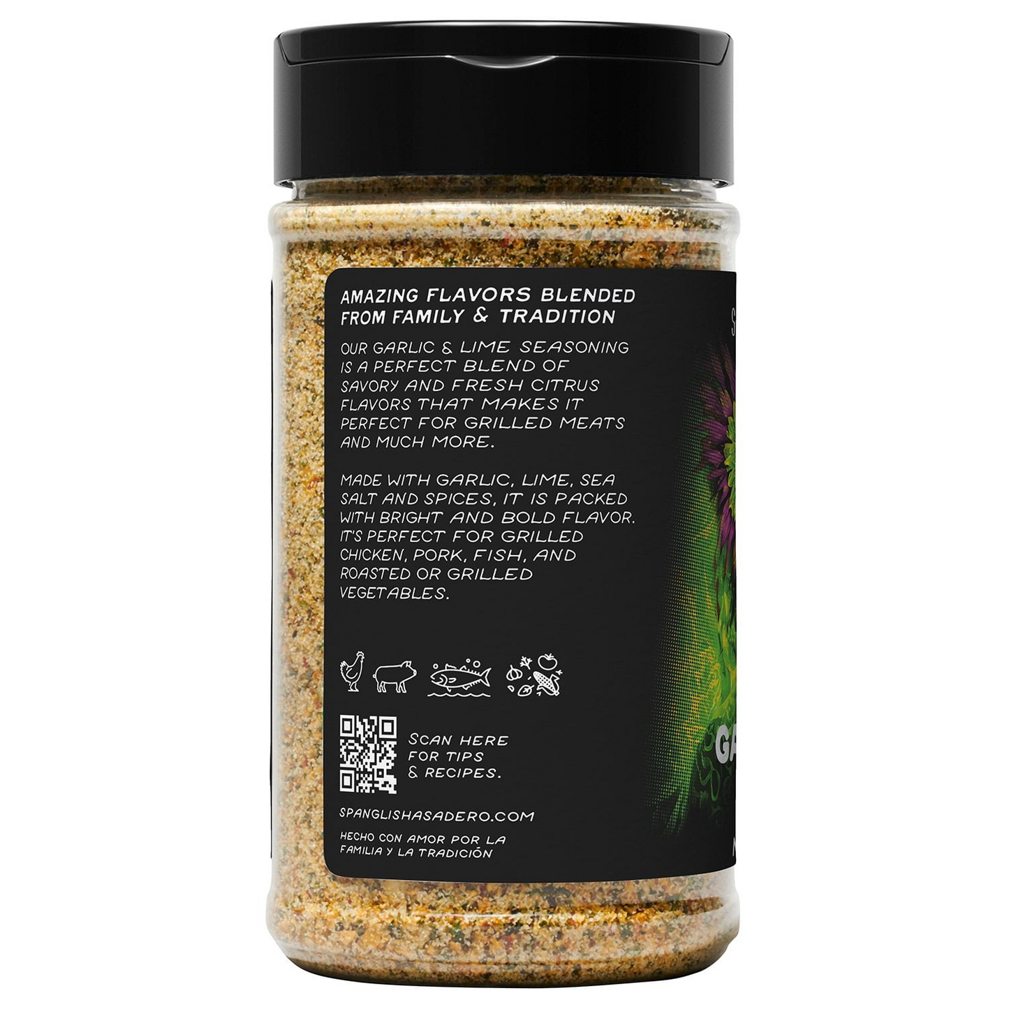 Spanglish Asadero 스팽글리시 아사데로 갈릭 라임 시즈닝 - 10 oz