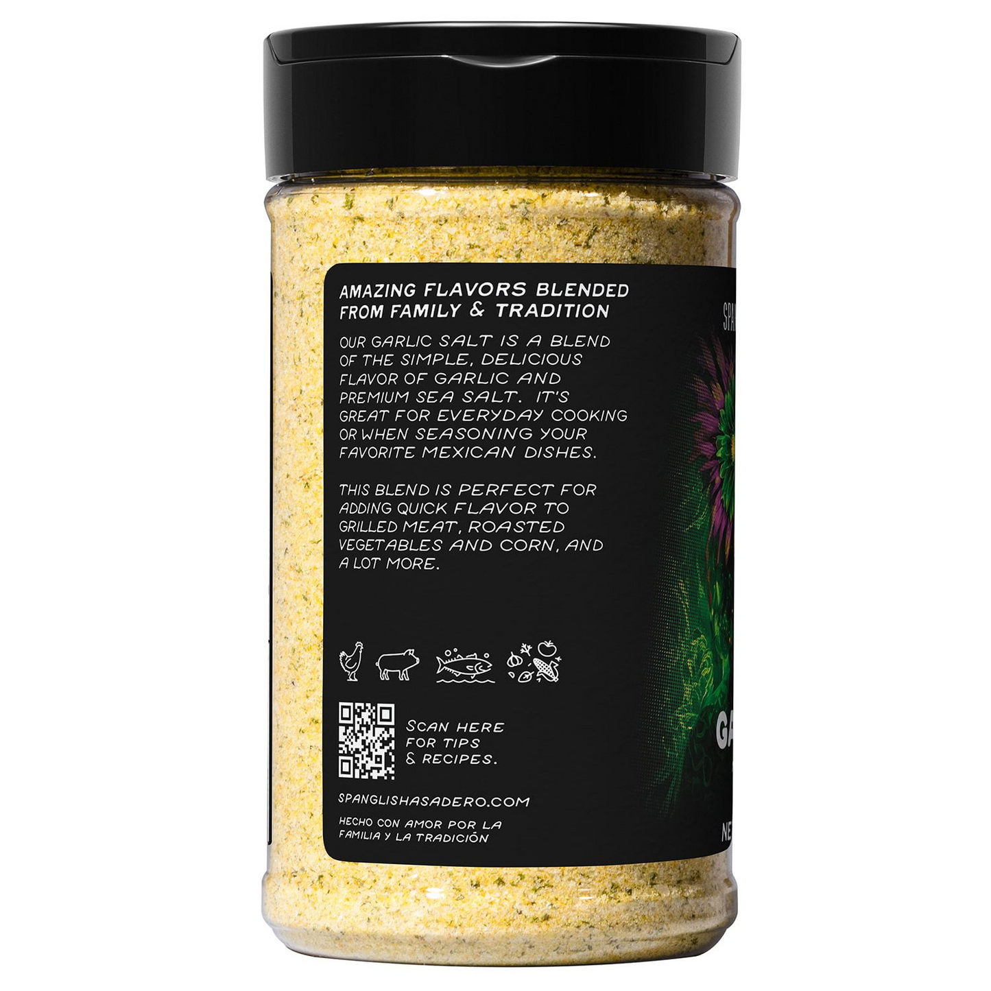 Spanglish Asadero 스팽글리시 아사데로 갈릭솔트 시즈닝 - 9.5 oz