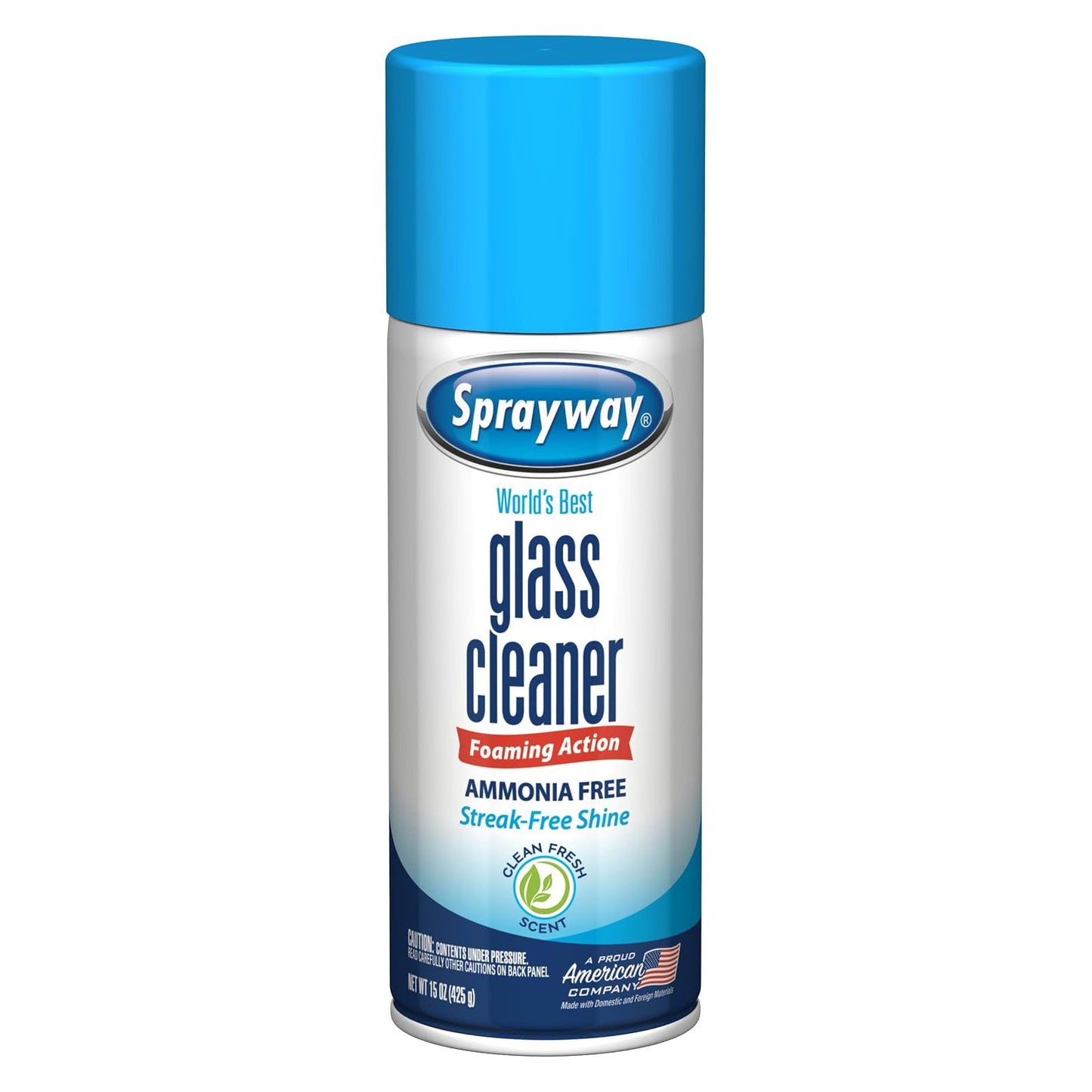 Sprayway 스프레이웨이 폼 유리 세정제 에어로졸 - 프레시 - 444mL (15 fl oz) × 6캔
