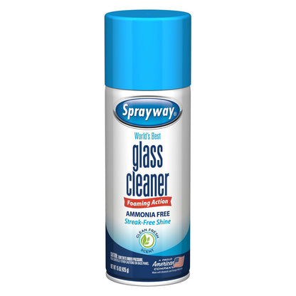 Sprayway 스프레이웨이 폼 유리 세정제 에어로졸 - 프레시 - 444mL (15 fl oz) × 6캔