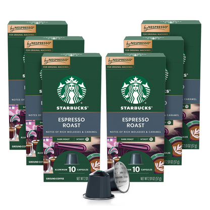 Starbucks 스타벅스 바이 네스프레소 다크 에스프레소 캡슐 (네스프레소 오리지널) - 60개입