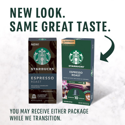 Starbucks 스타벅스 바이 네스프레소 다크 에스프레소 캡슐 (네스프레소 오리지널) - 60개입