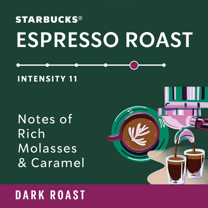 Starbucks 스타벅스 바이 네스프레소 다크 에스프레소 캡슐 (네스프레소 오리지널) - 60개입