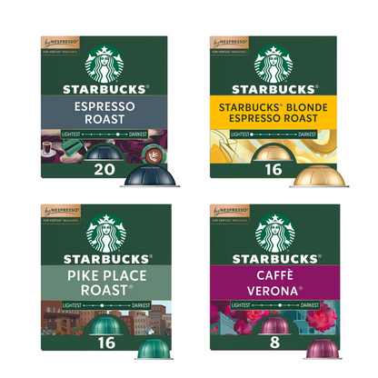 Starbucks 스타벅스 바이 네스프레소 버츄오 버라이어티 팩 캡슐 (네스프레소 버츄오) - 60개입