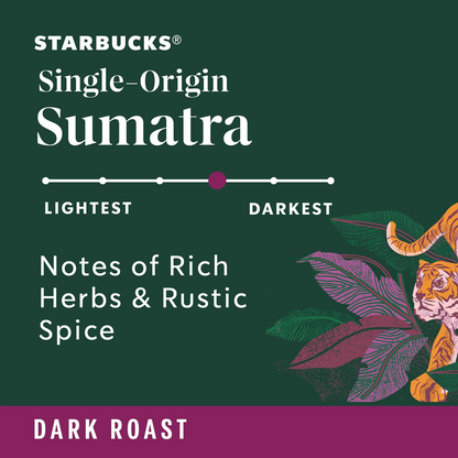 Starbucks Single-Origin Sumatra Dark Roast Pods (K-Cup) - 72 ct