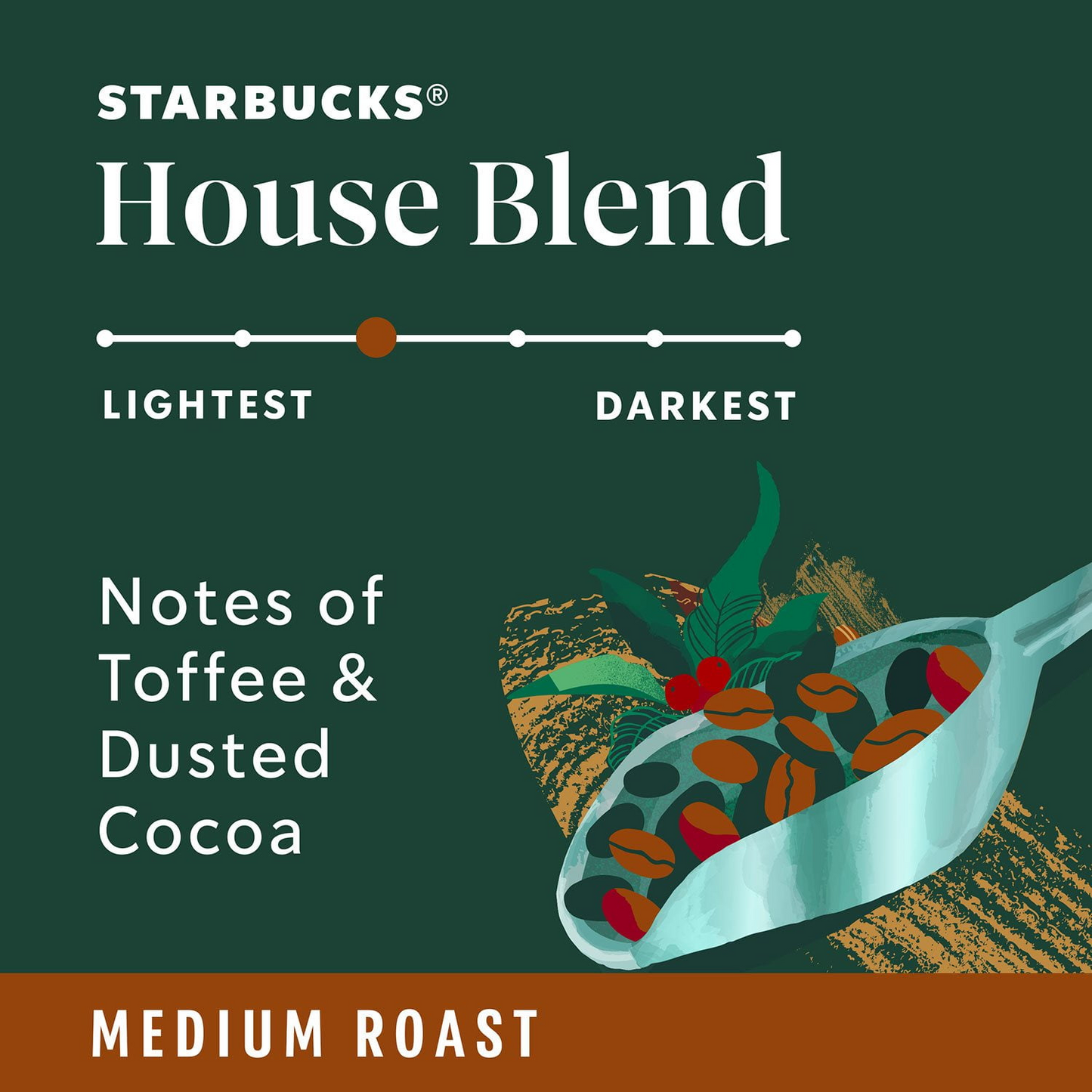 Starbucks 스타벅스 하우스 블렌드 미디엄 로스트 홀빈 원두 - 40 oz (1134g)