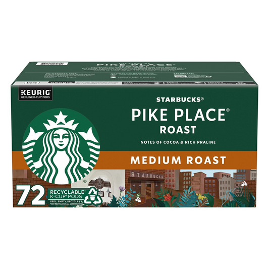 Starbucks Pike Place Medium Roast Pods (K-Cup) - 72 ct