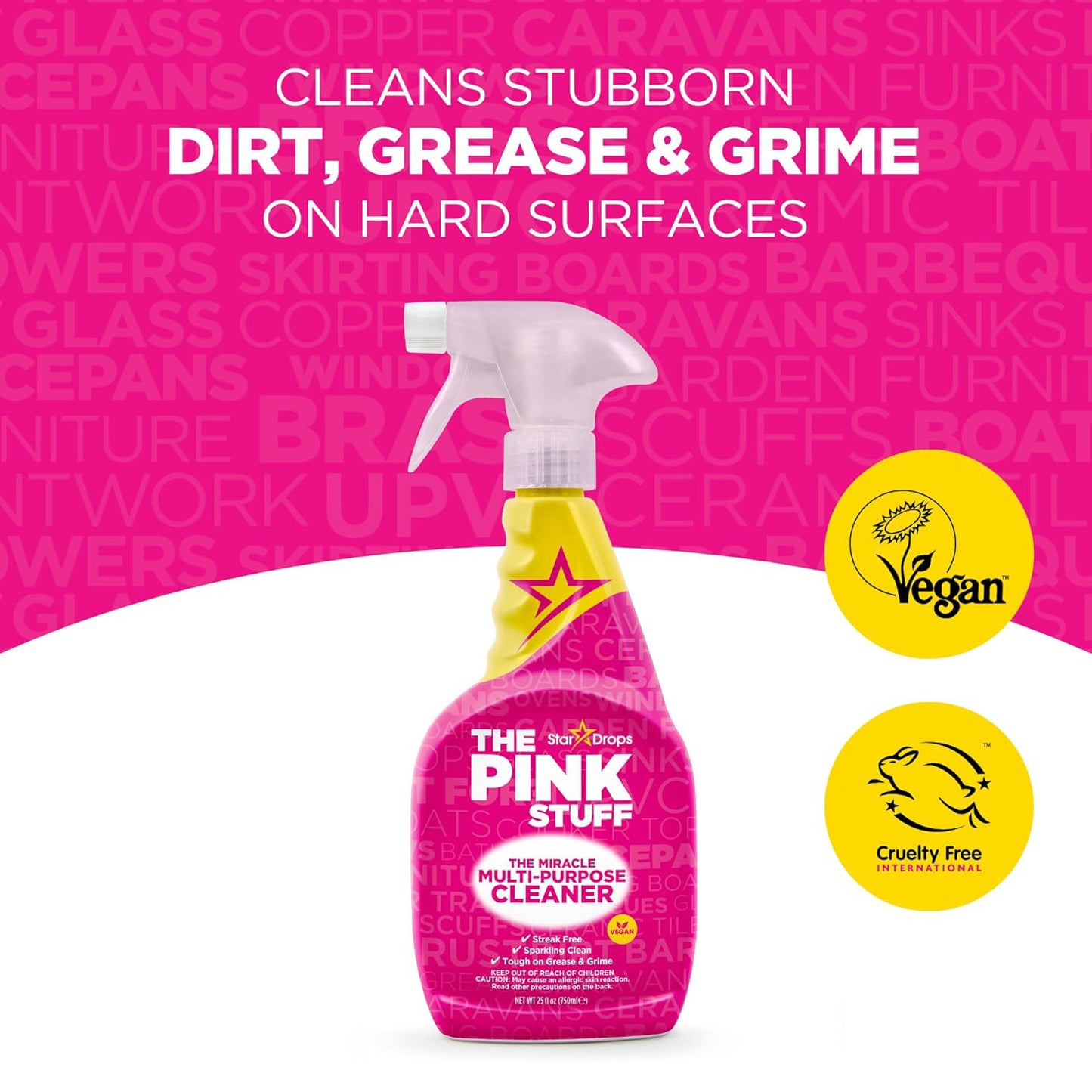 Stardrops The Pink Stuff Multi-Surface Cleaner - 25 fl oz (750mL) × 3 Bottles
