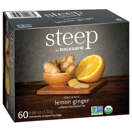 Bigelow Tea 빅엘로우 스팁 레몬 진저 허브티 티백 - 60개입