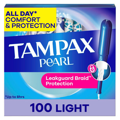 Tampax Pearl Tampons - Light Absorbency - Unscented - 100 Count