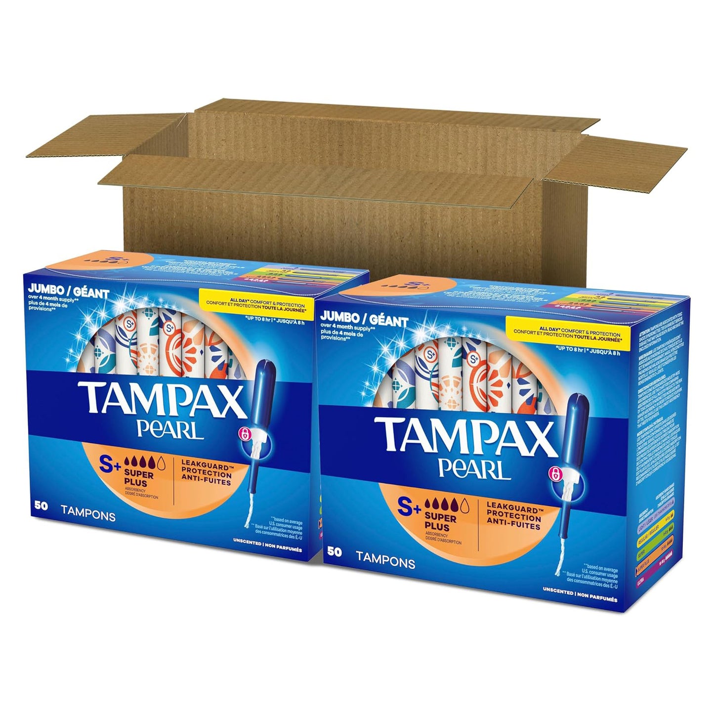 Tampax Pearl Tampons - Super Plus Absorbency - Unscented - 100 Count