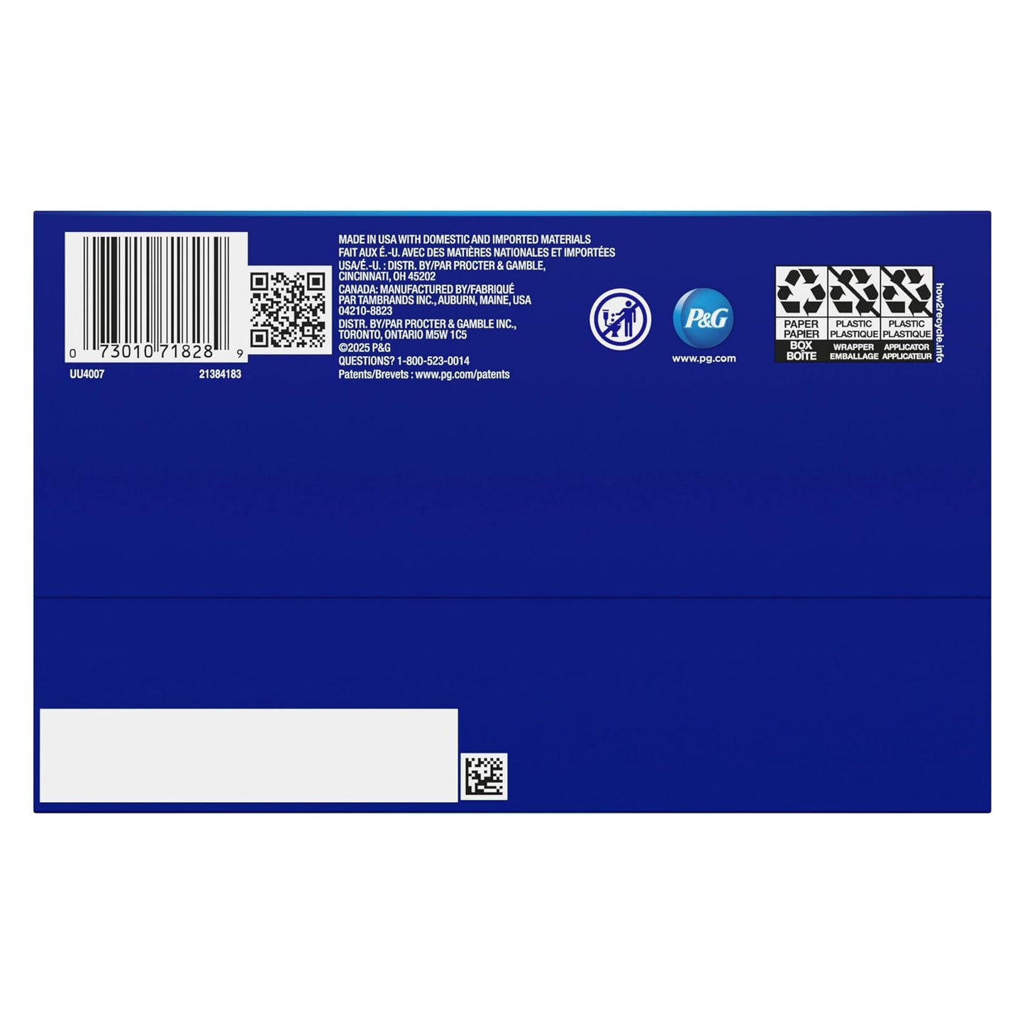Tampax 탐팩스 펄 탐폰 - 울트라 - 무향 - 60개입