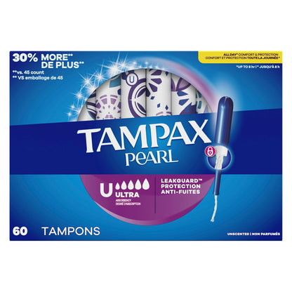 Tampax 탐팩스 펄 탐폰 - 울트라 - 무향 - 60개입