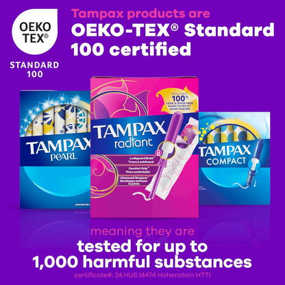 Tampax 탐팩스 라디언트 탐폰 - 라이트 & 레귤러 멀티팩 - 무향 - 26개입