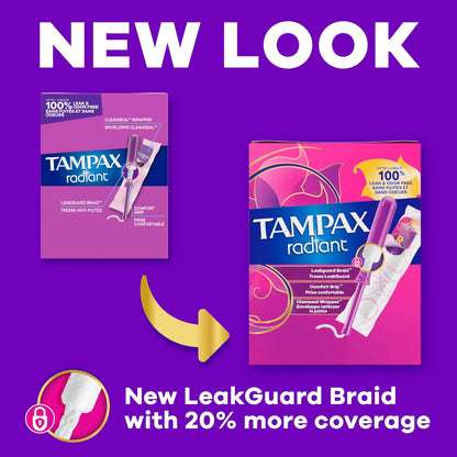 Tampax 탐팩스 라디언트 탐폰 - 레귤러 & 슈퍼 - 무향 - 84개입