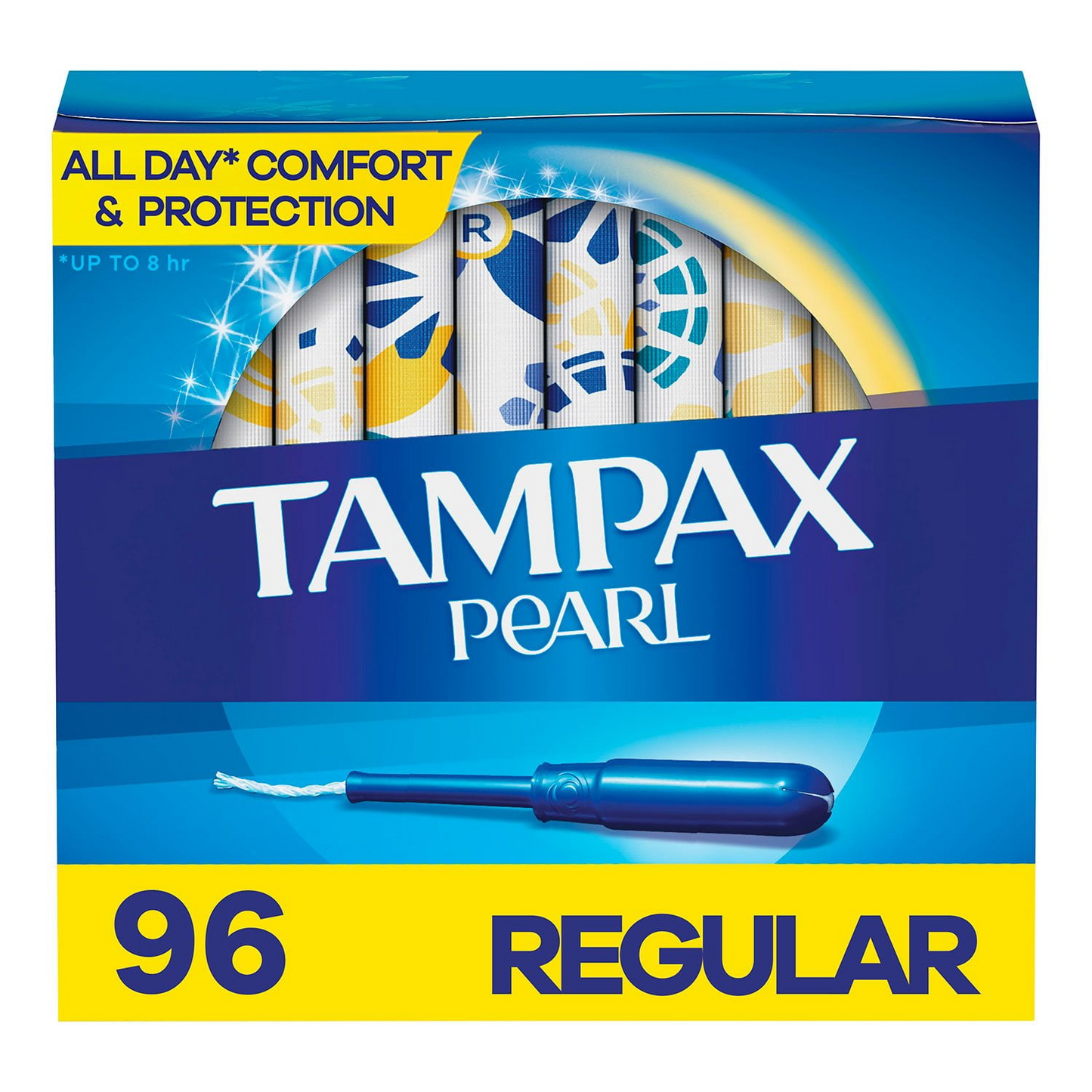 Tampax 탐팩스 펄 레귤러 탐폰 — LeakGuard 브레이드, 플라스틱 어플리케이터