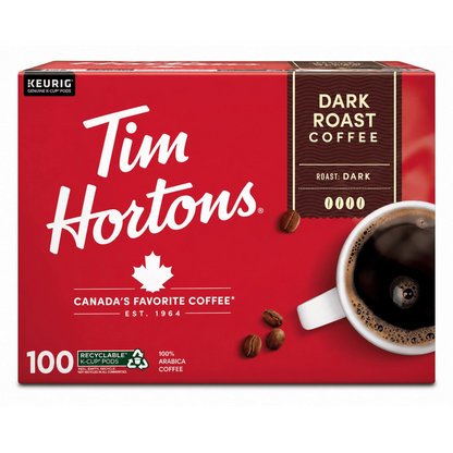 Tim Hortons 팀홀튼 다크 블렌드 팟 (K-컵) - 100개입